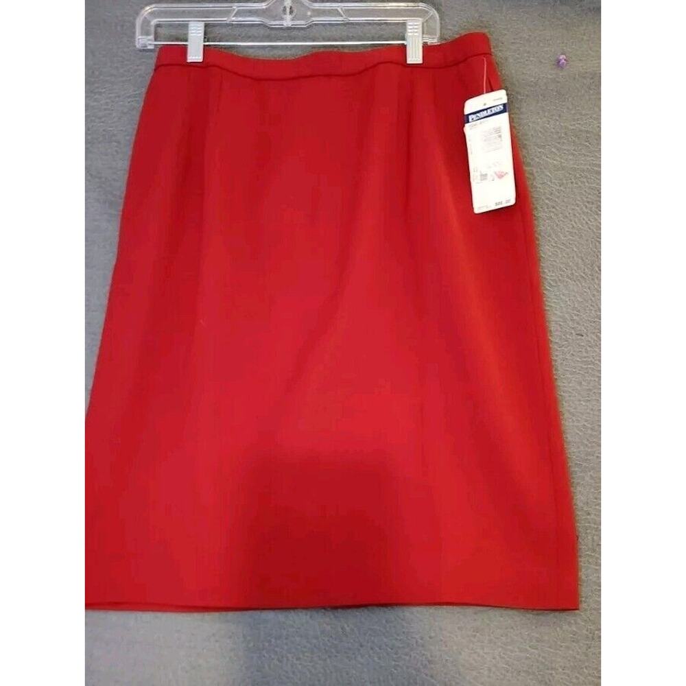 PENDLETON Womens Sz 16P Pencil Midi Skirt Red Lined Triacetate Blend NWT‎ Preppy